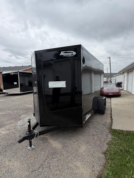 New 2027 FORMULA TRAILERS 6 x 12 Cargo / Enclosed Trailer with 6ft 6in interior Ramp Door - Light Lid BLACK OUT