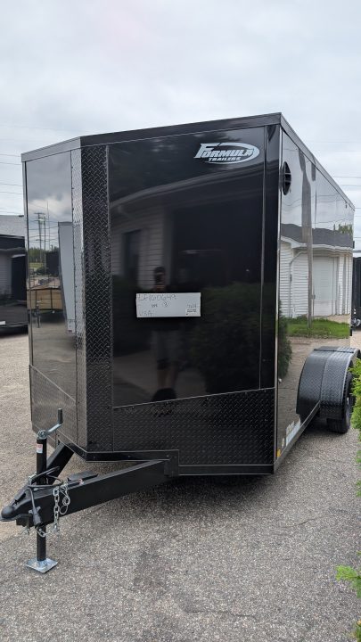 New 2027 FORMULA TRAILERS 7 x 14 Cargo / Enclosed Trailer with 7ft Interior with Ramp Door - UPGRADED MODEL- BLACK OUT