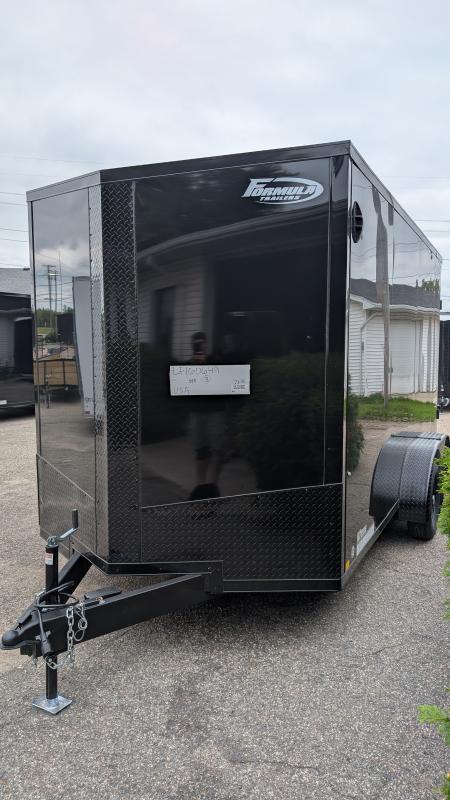 New 2027 FORMULA TRAILERS 7 x 14 Cargo / Enclosed Trailer with 7ft Interior with Ramp Door - UPGRADED MODEL- BLACK OUT