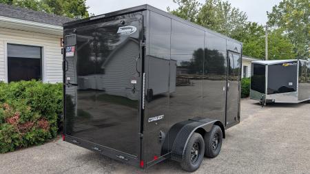 New 2027 FORMULA TRAILERS 7 x 14 Cargo / Enclosed Trailer with 7ft Interior with Ramp Door - UPGRADED MODEL- BLACK OUT