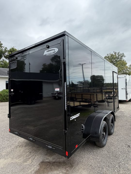 New 2027 FORMULA TRAILERS 7 x 16 Cargo / Enclosed Trailer with 7ft Interior with Ramp Door - UPGRADED MODEL - BLACK OUT
