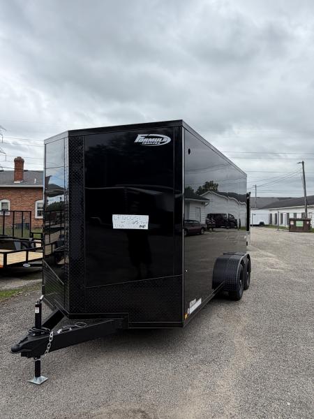 New 2027 FORMULA TRAILERS 7 x 16 Cargo / Enclosed Trailer with 7ft Interior with Ramp Door - UPGRADED MODEL - BLACK OUT