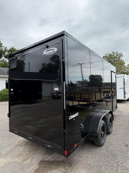 New 2027 FORMULA TRAILERS 7 x 16 Cargo / Enclosed Trailer with 7ft Interior with Ramp Door - UPGRADED MODEL - BLACK OUT