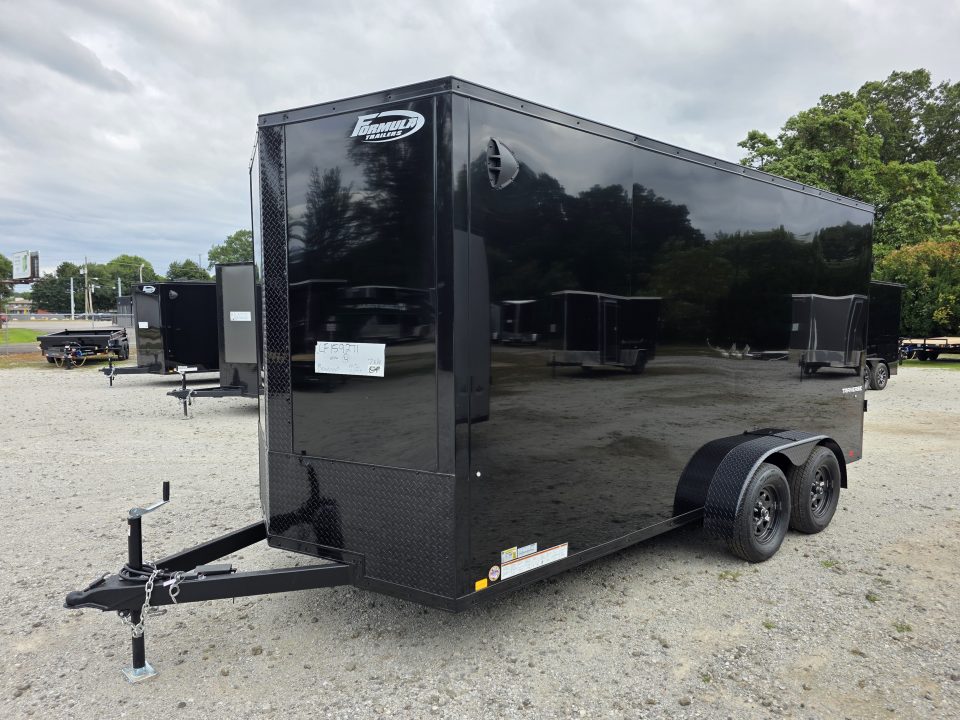 New 2027 Formula Trailers 7x16 7' INSIDE 080 SCREWLESS BLACKOUT DRINGS SXS UTV GOLFCART Cargo / Enclosed Trailer