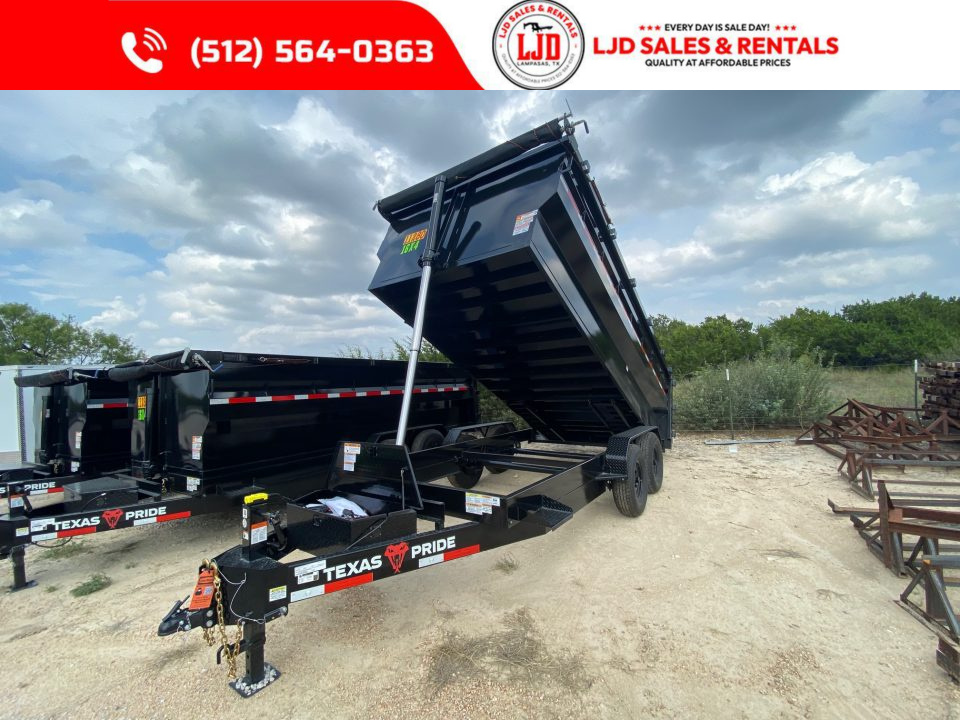 New 2027 Texas Pride - 16'x4' - Tarp - 16K GVWR - 3/16" Floor - Ramps - Dump Trailer