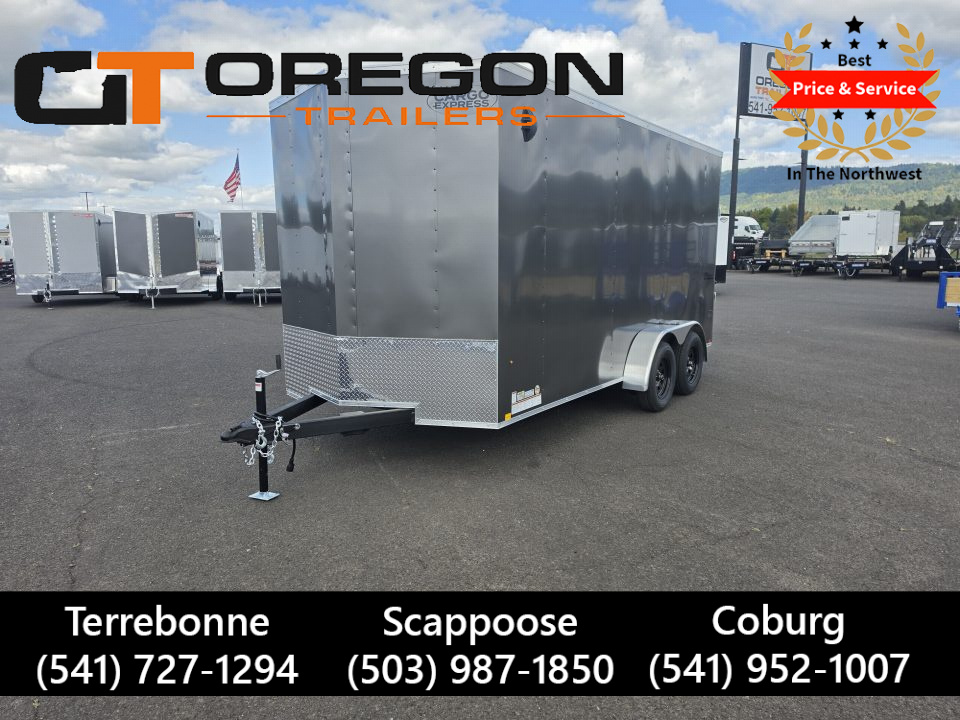 New 2027 Cargo Express Enclosed Trailer 7x16 w/ D-Rings 7K GVWR