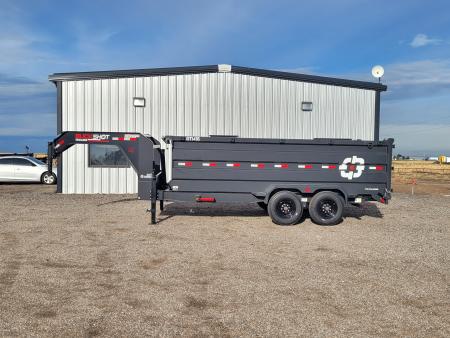 New 2027 Buckshot 83 x16' Gooseneck Dump Trailer W/4' Sides