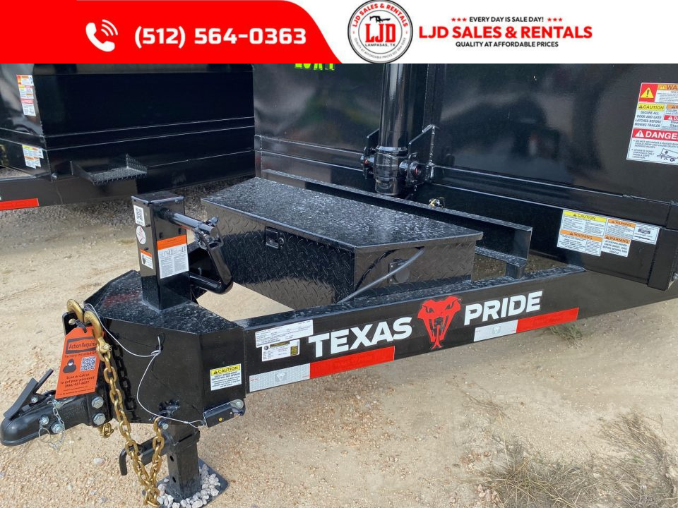 New 2027 Texas Pride - 16'x4' - Tarp - 16K GVWR - 3/16" Floor - Ramps - Dump Trailer