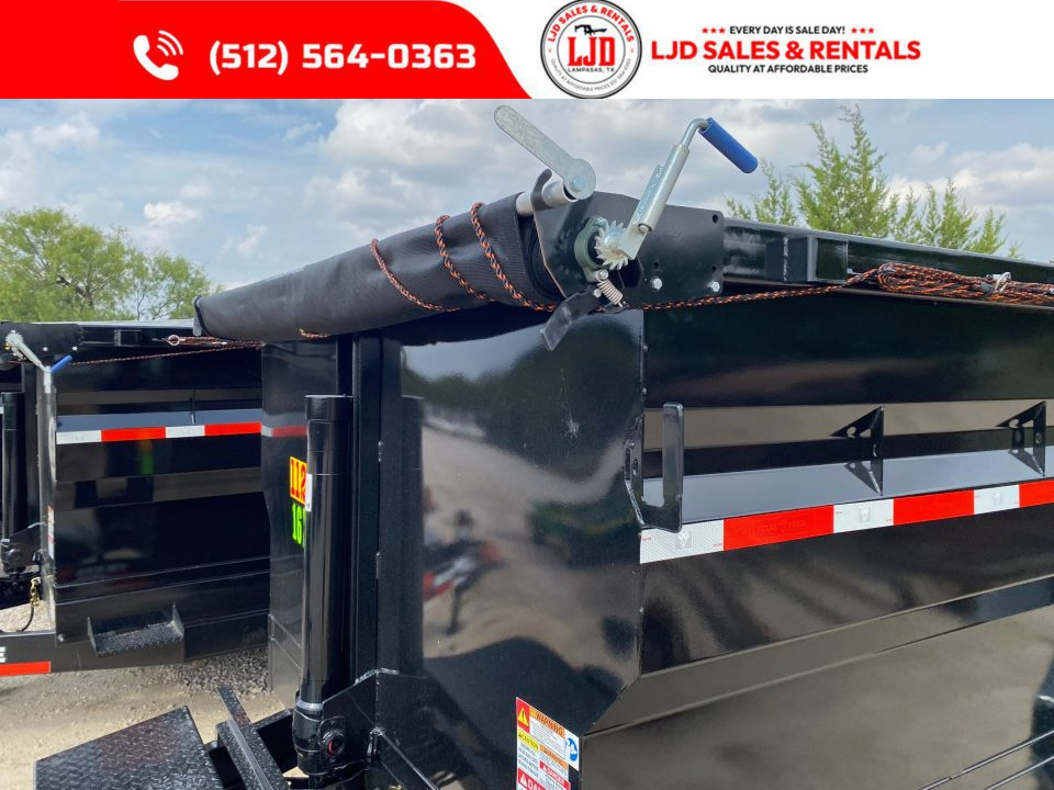 New 2027 Texas Pride - 16'x4' - Tarp - 16K GVWR - 3/16" Floor - Ramps - Dump Trailer