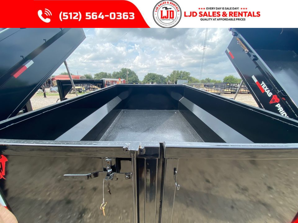 New 2027 Texas Pride - 7' x 12' x 3' Dump Trailer - 16K - Tarp - Ramps