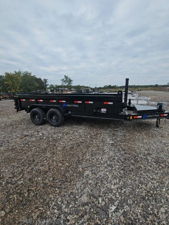 New 7x16 Dump Trailer (Contractors) W/ 7GAGE FLOOR, FRONT CYLINDER