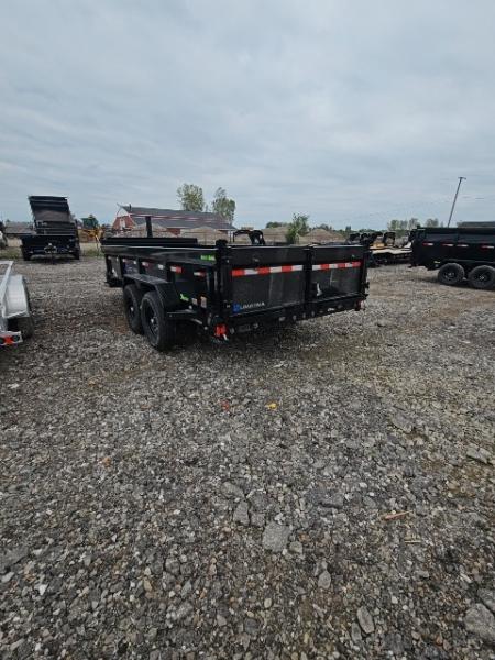 New 7x16 Dump Trailer (Contractors) W/ 7GAGE FLOOR, FRONT CYLINDER