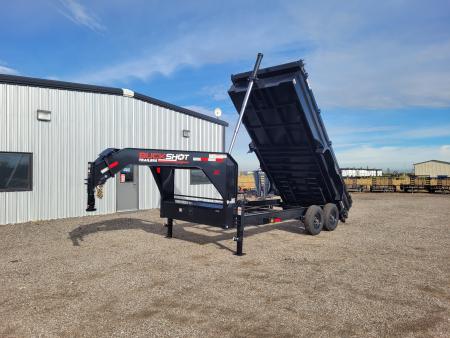 New 2027 Buckshot 83 x16' Gooseneck Dump Trailer W/2' Sides