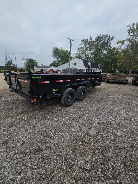 New 7x16 Dump Trailer (Contractors) W/ 7GAGE FLOOR, FRONT CYLINDER