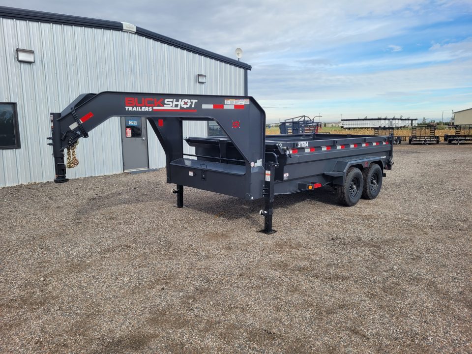 New 2027 Buckshot 83"x14' Gooseneck Dump Trailer W/2' Sides
