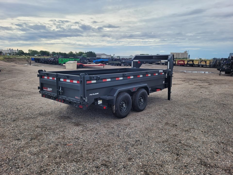 New 2027 Buckshot 83"x14' Gooseneck Dump Trailer W/2' Sides