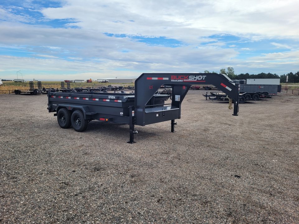 New 2027 Buckshot 83"x14' Gooseneck Dump Trailer W/2' Sides