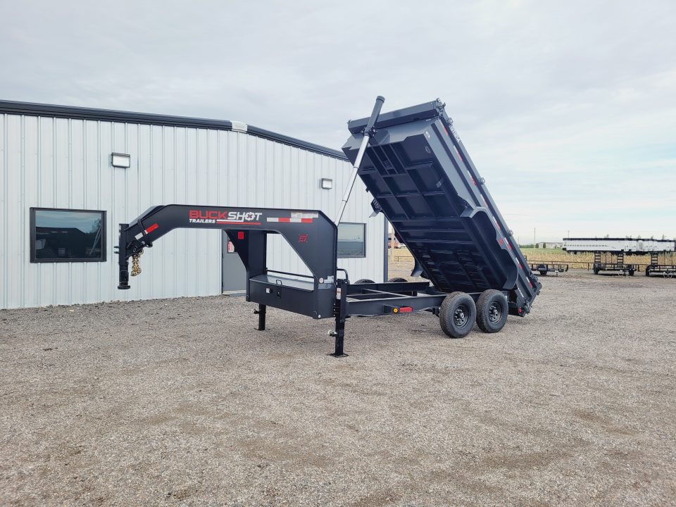 New 2027 Buckshot 83"x14' Gooseneck Dump Trailer W/2' Sides