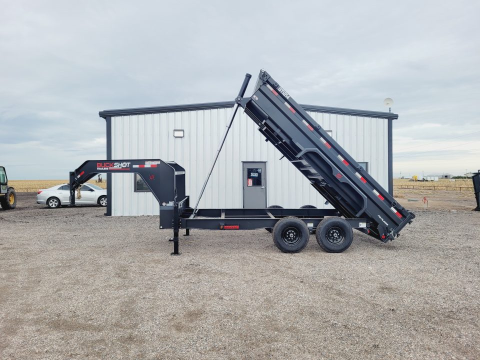 New 2027 Buckshot 83"x14' Gooseneck Dump Trailer W/2' Sides