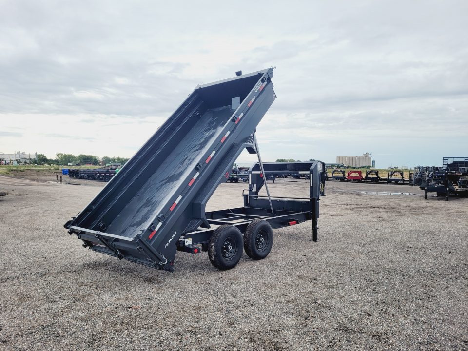 New 2027 Buckshot 83"x14' Gooseneck Dump Trailer W/2' Sides