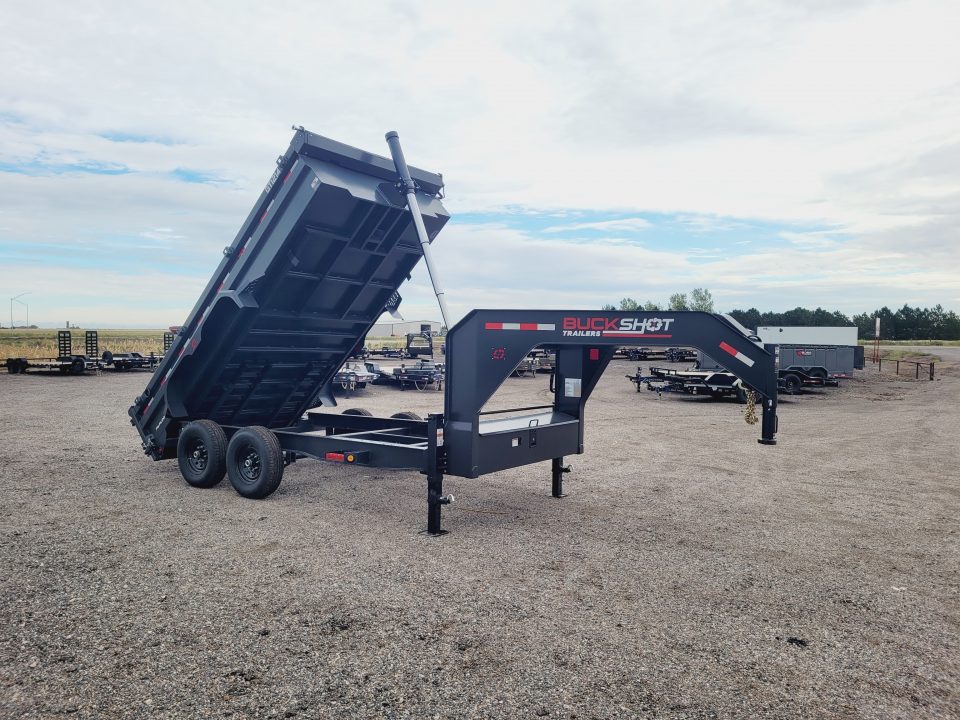 New 2027 Buckshot 83"x14' Gooseneck Dump Trailer W/2' Sides