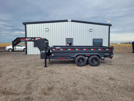 New 2027 Buckshot 83"x14' Gooseneck Dump Trailer W/2' Sides
