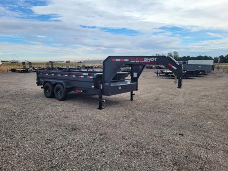 New 2027 Buckshot 83"x14' Gooseneck Dump Trailer W/2' Sides