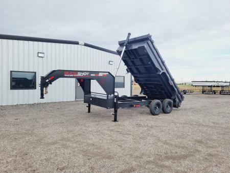 New 2027 Buckshot 83"x14' Gooseneck Dump Trailer W/2' Sides