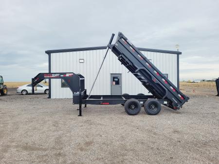 New 2027 Buckshot 83"x14' Gooseneck Dump Trailer W/2' Sides