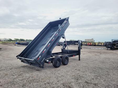 New 2027 Buckshot 83"x14' Gooseneck Dump Trailer W/2' Sides