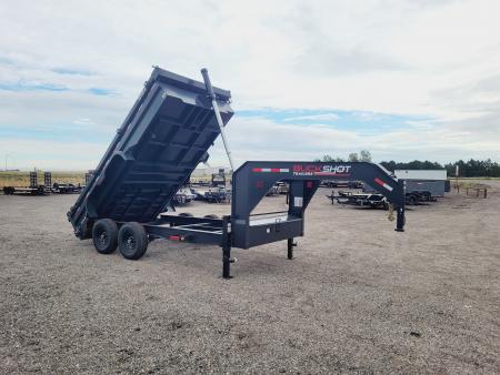 New 2027 Buckshot 83"x14' Gooseneck Dump Trailer W/2' Sides