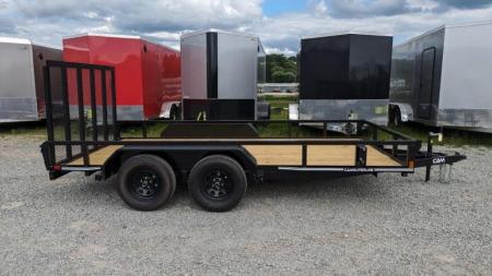 New 2027 CAM SUPERLINE 7x16 Tandem Utility Trailer w/ Spring Assist