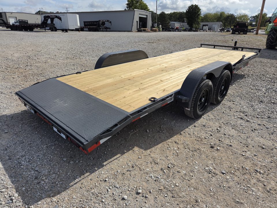 New 2027 Lamar 83X22 TANDEM 10K CAR HAULER W/2' STEEL DOVE & SLIDEOUT RAMPS