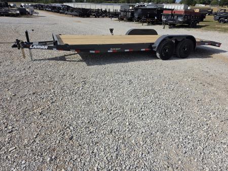 New 2027 Lamar 83X22 TANDEM 10K CAR HAULER W/2' STEEL DOVE & SLIDEOUT RAMPS