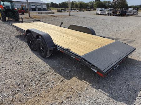 New 2027 Lamar 83X22 TANDEM 10K CAR HAULER W/2' STEEL DOVE & SLIDEOUT RAMPS