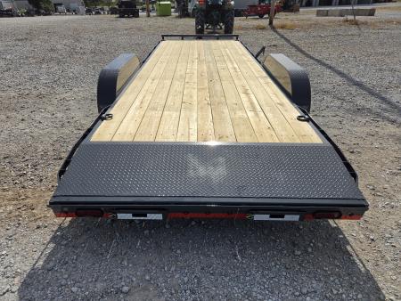 New 2027 Lamar 83X22 TANDEM 10K CAR HAULER W/2' STEEL DOVE & SLIDEOUT RAMPS