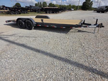New 2027 Lamar 83X22 TANDEM 10K CAR HAULER W/2' STEEL DOVE & SLIDEOUT RAMPS