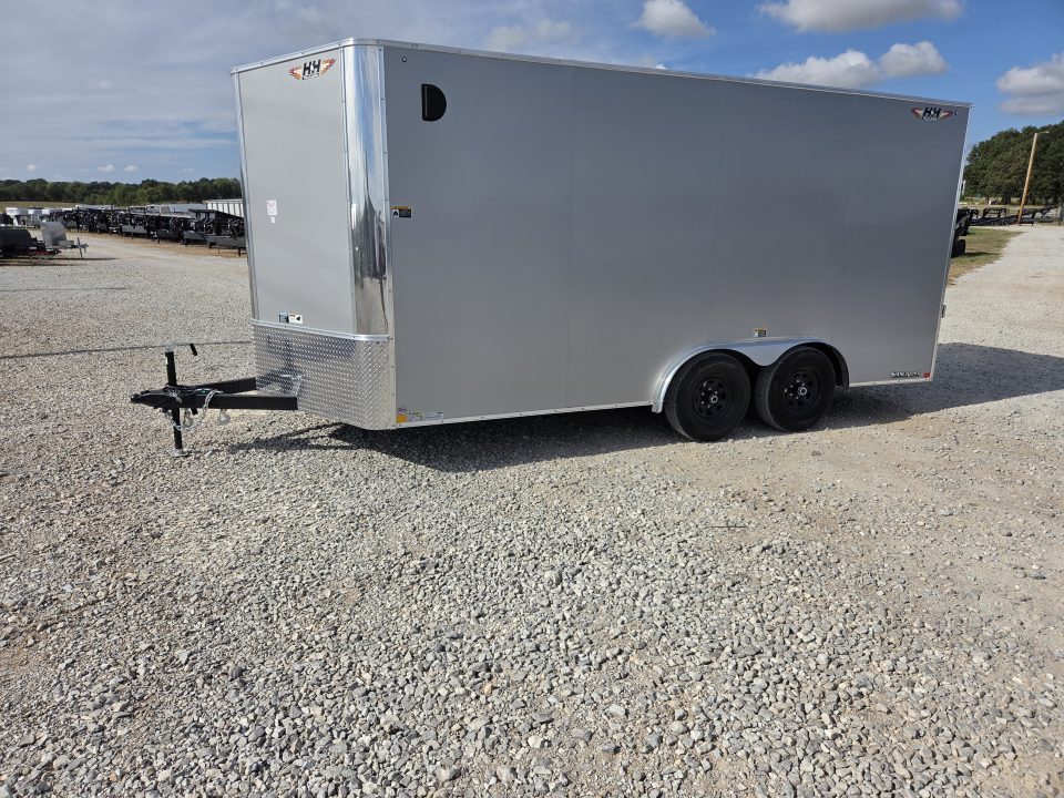 New 2027 H&H 8X16 TANDEM 10K CARGO W/7' HEIGHT .080 SCREWLESS EXTERIOR & RAMP DOOR