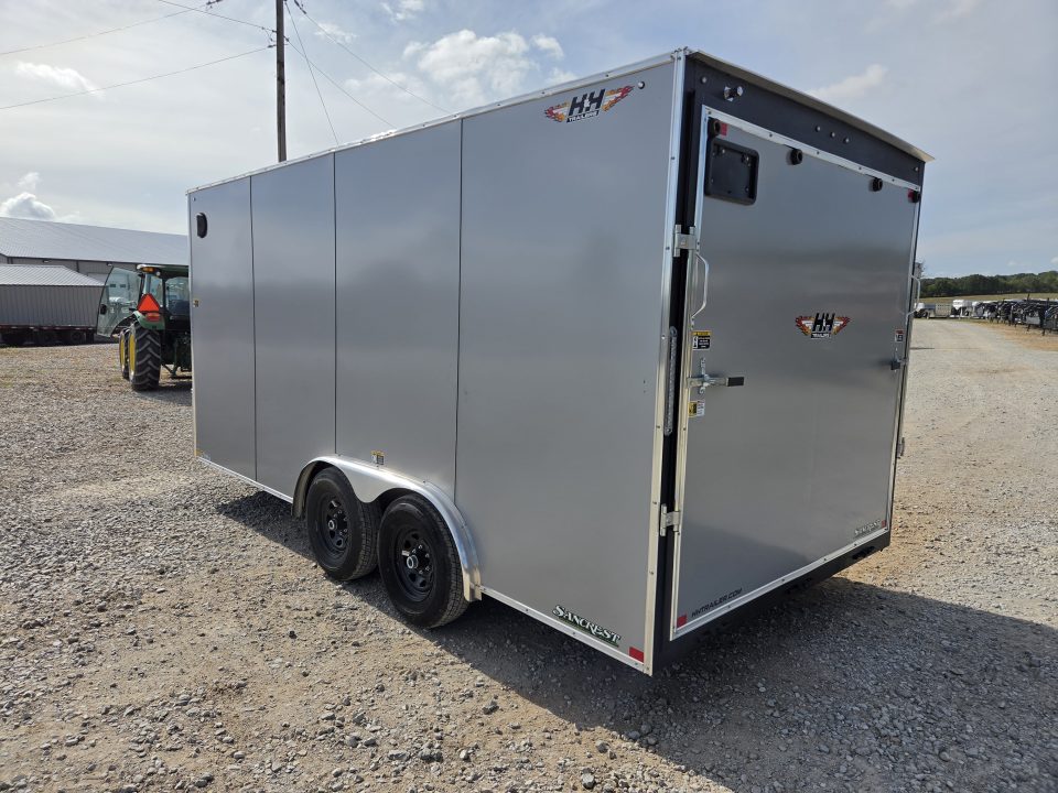 New 2027 H&H 8X16 TANDEM 10K CARGO W/7' HEIGHT .080 SCREWLESS EXTERIOR & RAMP DOOR
