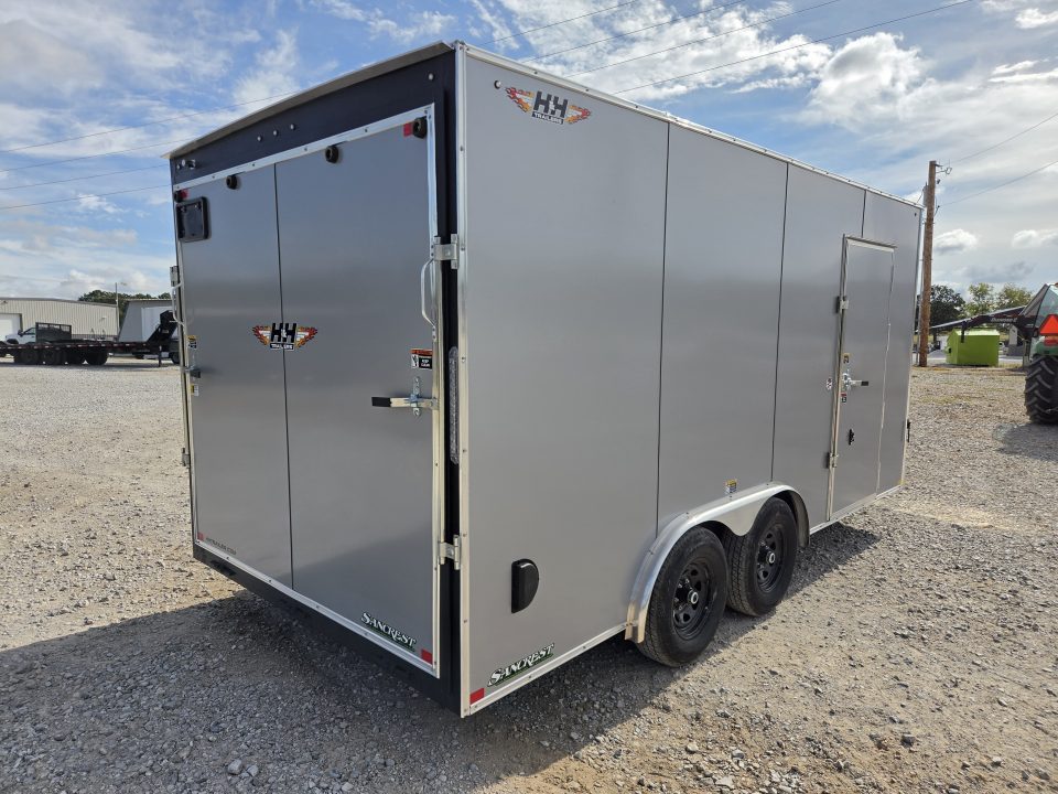 New 2027 H&H 8X16 TANDEM 10K CARGO W/7' HEIGHT .080 SCREWLESS EXTERIOR & RAMP DOOR