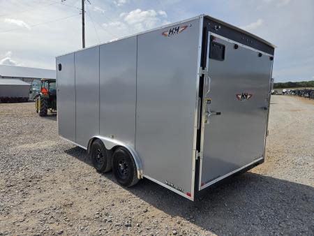 New 2027 H&H 8X16 TANDEM 10K CARGO W/7' HEIGHT .080 SCREWLESS EXTERIOR & RAMP DOOR