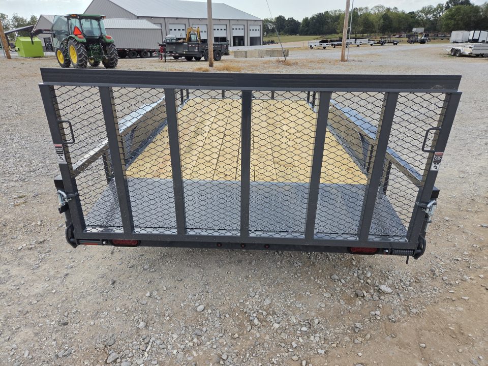 New 2027 Lamar 83X14 TANDEM 7K TUBETOP UTILITY W/2' STEEL DOVE & 3' SPRING GATE