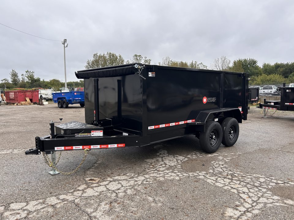 New 2027 U-Dump 7 X 14 FT TELESCOPIC I-BEAM HIGH SIDE DUMP TRAILER 48 IN SIDES 14K GVWR