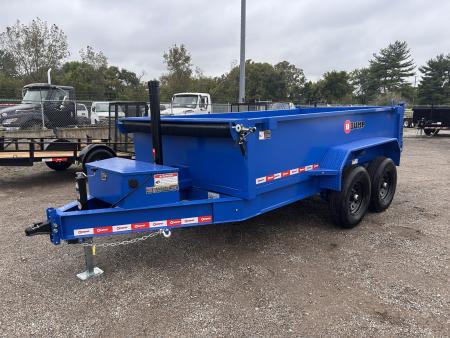 New 2027 U-Dump 6 X 12 FT DUMP TRAILER TELESCOPIC CYLINDER W/ SLIDE IN RAMPS TARP KIT 31 IN SIDES