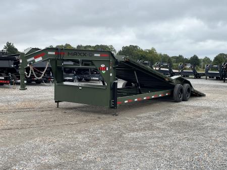 New 2027 MAXXD 102" X 28' 18K Gooseneck Power Tilt Trailer