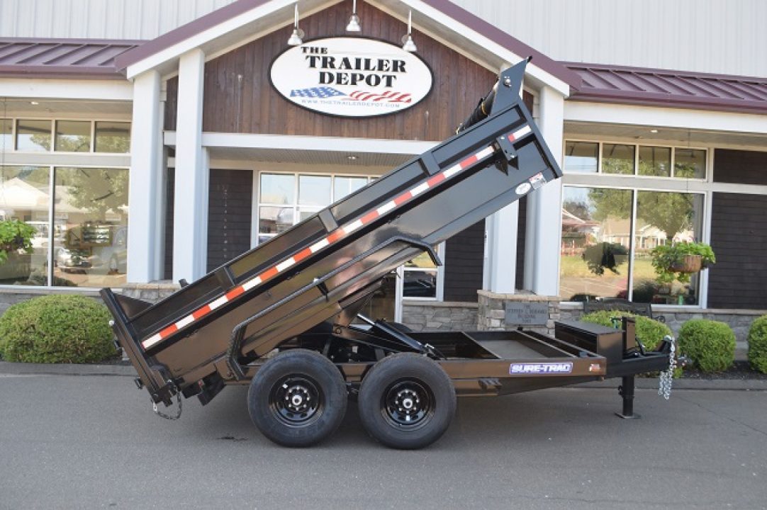 New SURE-TRAC 7' x 12' HEAVY DUTY SCISSOR DUMP TRAILER 14K