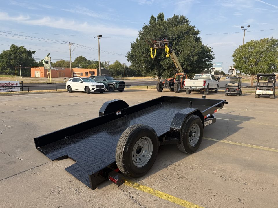 New #038766 2027 DIAMOND T SLT 14 X 79 SINGLE AXLE 7K SCISSOR LIFT TILT TRAILER W/ SPARE
