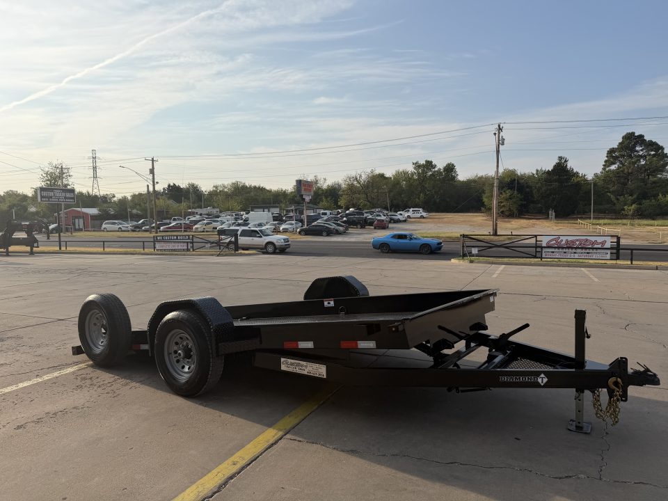 New #038766 2027 DIAMOND T SLT 14 X 79 SINGLE AXLE 7K SCISSOR LIFT TILT TRAILER W/ SPARE