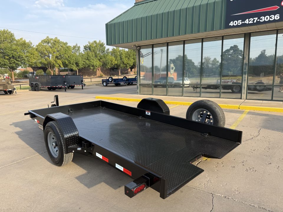 New #038766 2027 DIAMOND T SLT 14 X 79 SINGLE AXLE 7K SCISSOR LIFT TILT TRAILER W/ SPARE