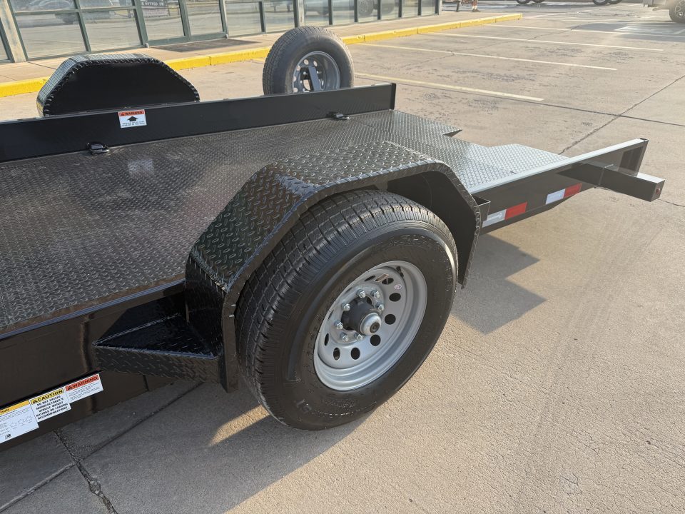 New #038766 2027 DIAMOND T SLT 14 X 79 SINGLE AXLE 7K SCISSOR LIFT TILT TRAILER W/ SPARE